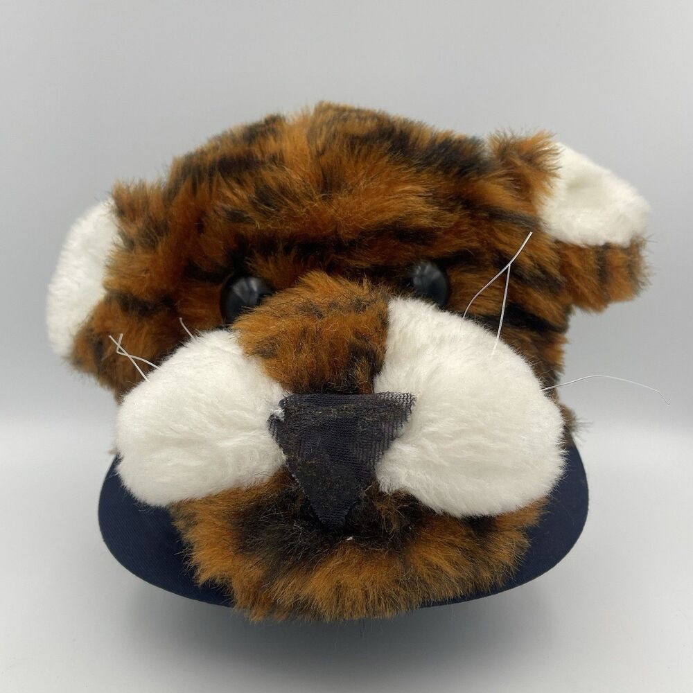 Vintage 1981-84 Wilkinson MFG Inc. Plush Tiger Trucker Hat Cap Snapback Mesh